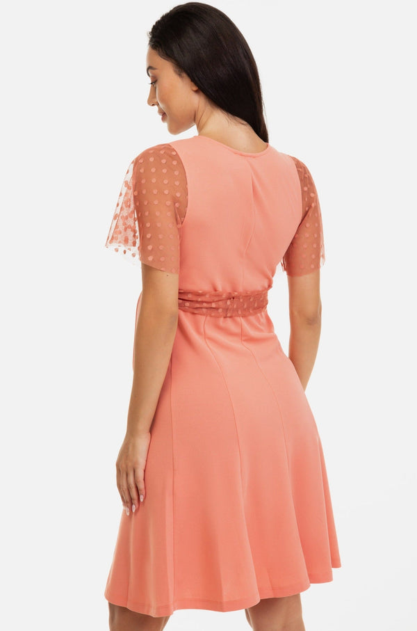 Elegantní těhotenské a kojící šaty s tečkami