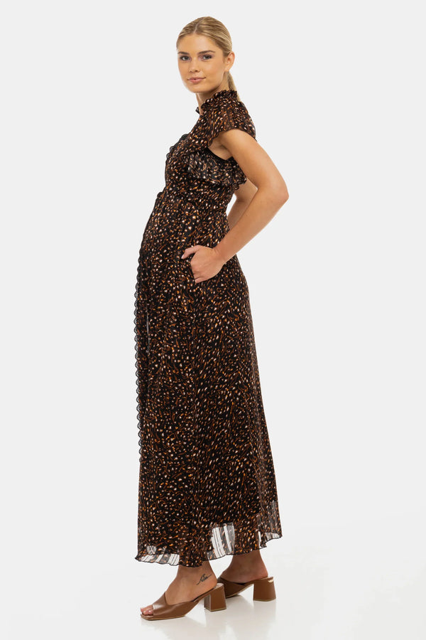 Dlouhé šifonové šaty s třpytivými detaily