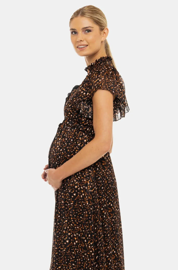 Dlouhé šifonové šaty s třpytivými detaily