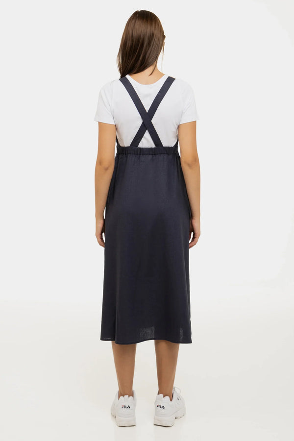 Těhotenský a kojící šatový top - tmavě modré