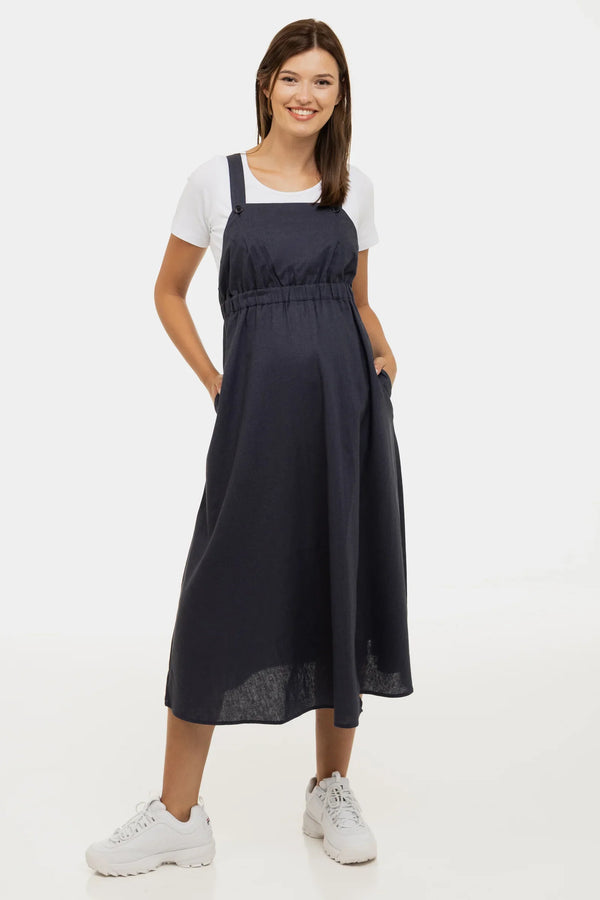 Těhotenský a kojící šatový top - tmavě modré