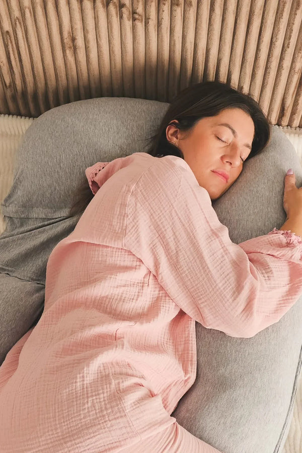 Polštář pro těhotné a kojící 3 v 1 - šedý