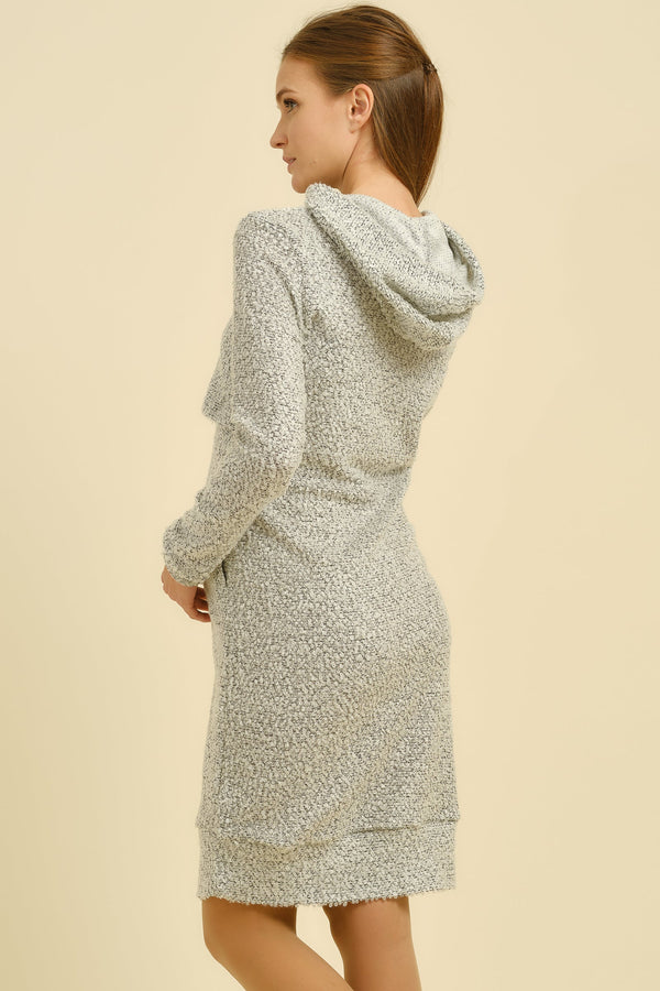 Mikinové těhotenské a kojící šaty