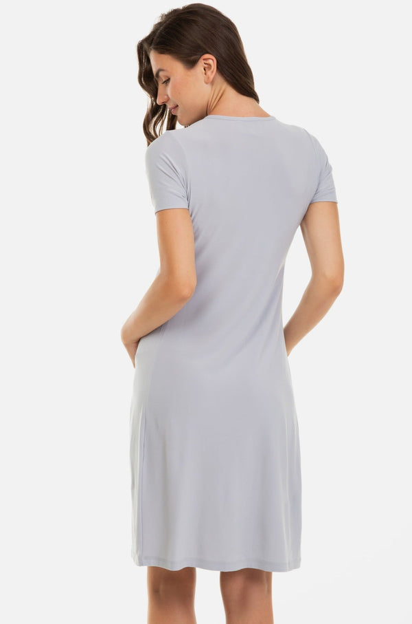 Elegantní těhotenské šaty s předním uzlem