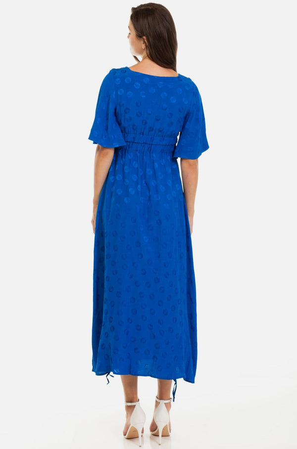 Dlouhé těhotenské a kojící šaty s nabíráním