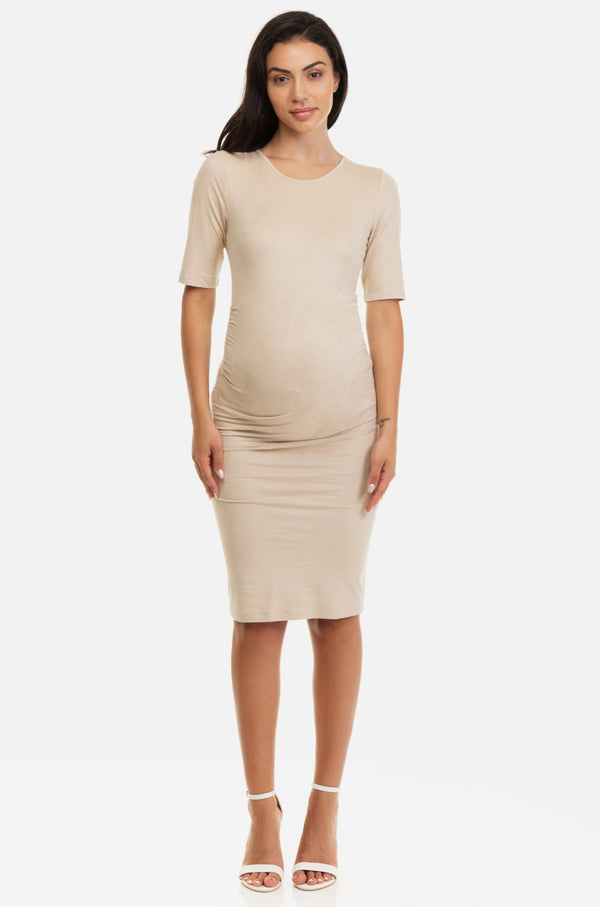 Dlouhé sametové těhotenské šaty