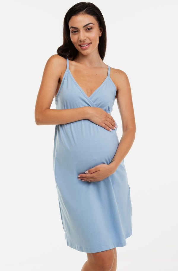 Bavlněná těhotenská a kojící noční košile