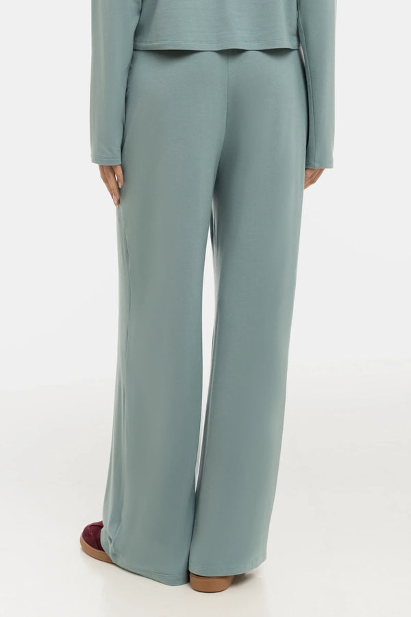 Měkké těhotenské kalhoty s rozšířenými nohavicemi z modalu – šalvěj