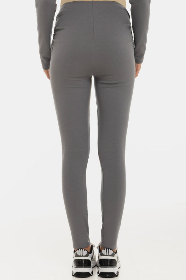 Bavlněné těhotenské legíny – šedé