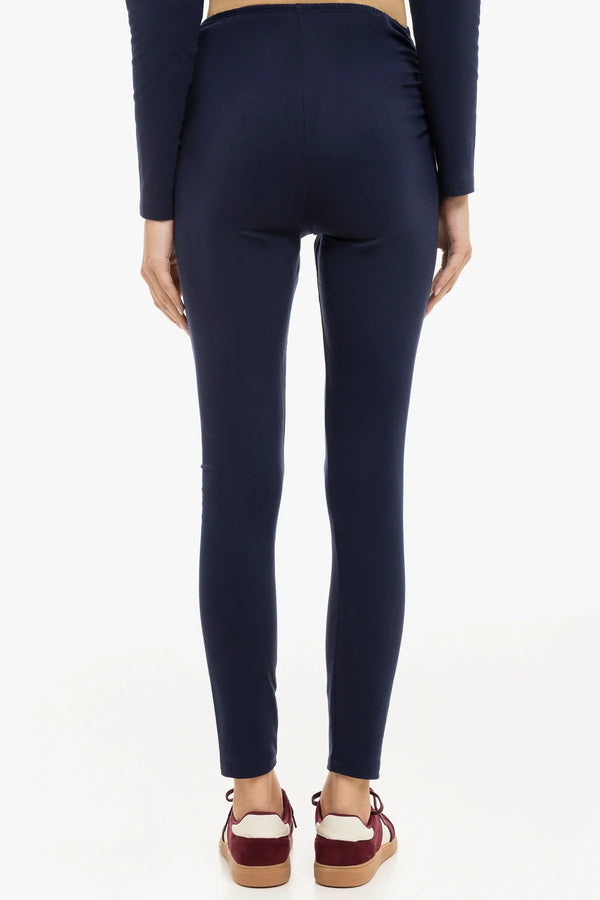 Bavlněné těhotenské legíny – tmavě modré