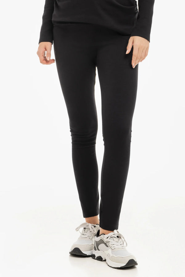 Bavlněné těhotenské legíny – černé