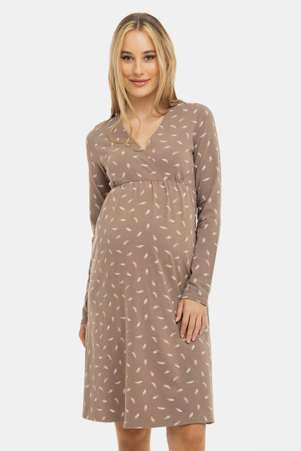 Těhotenská a kojicí noční košile - Peří