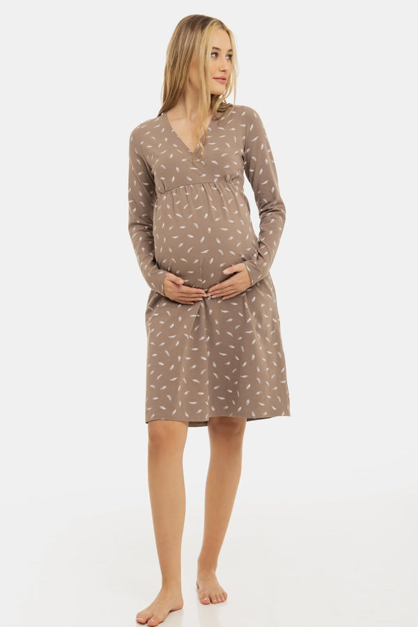 Těhotenská a kojicí noční košile - Peří