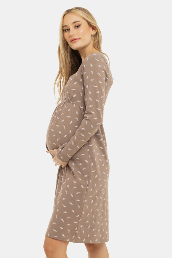 Těhotenská a kojicí noční košile - Peří