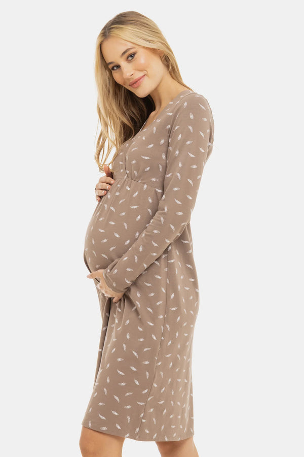 Těhotenská a kojicí noční košile - Peří