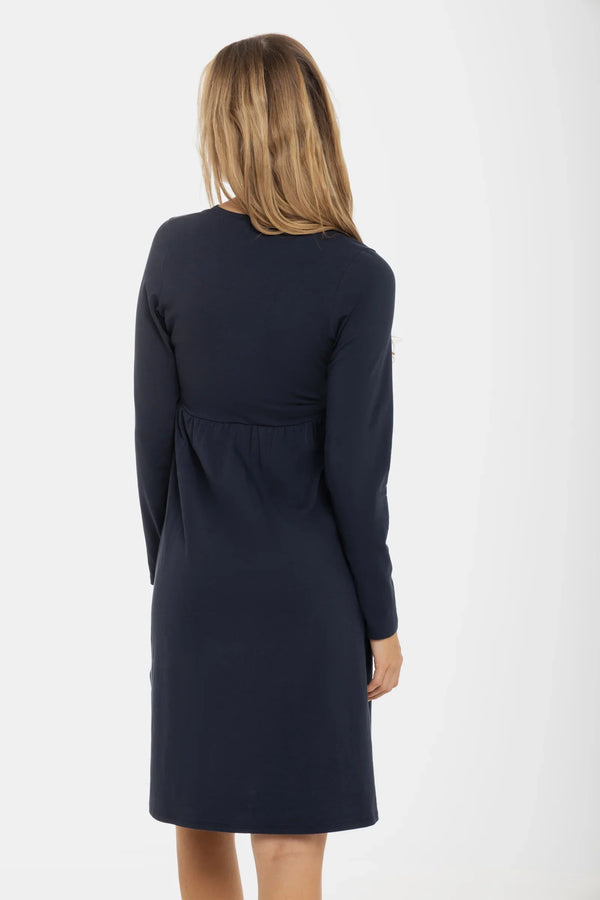 Těhotenská a kojicí noční košile - tmavě modrá