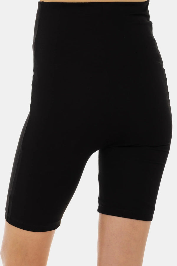 Měkké dvojité těhotenské legíny - bezešvý design - černé