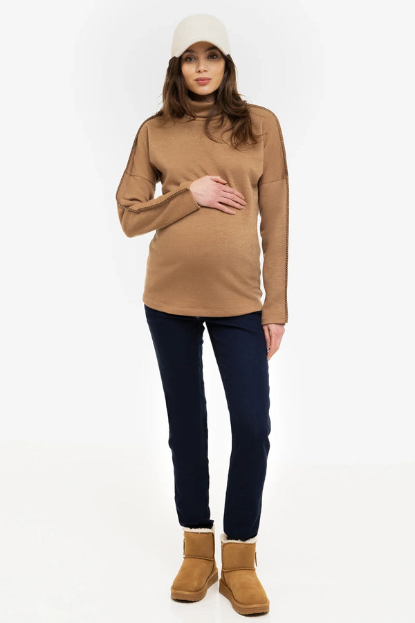 Přiléhavé elastické těhotenské džíny