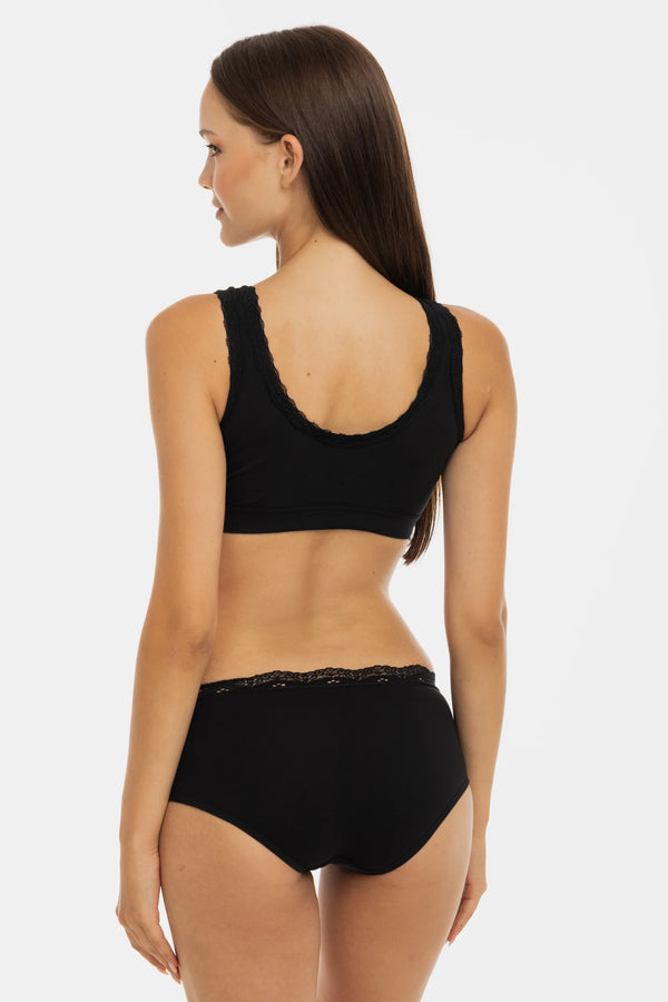 Bavlněné těhotenské bikiny s krajkou