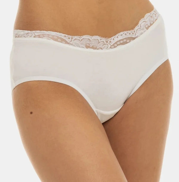 Bavlněné těhotenské bikiny s krajkou - ecru