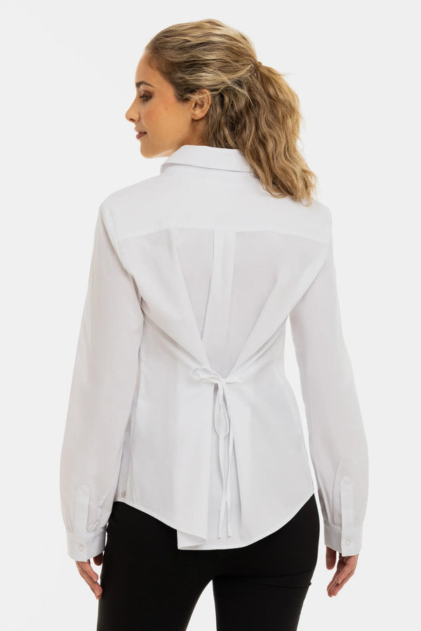 Bavlněná košile 2 v 1 těhotenská a kojicí – bílá