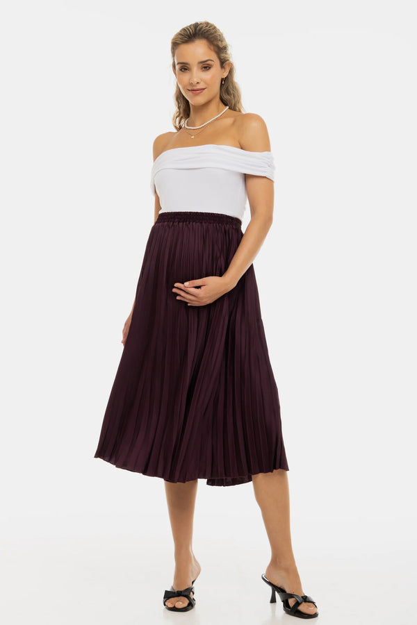 Elegantní těhotenský top s odhalenými rameny – bílý