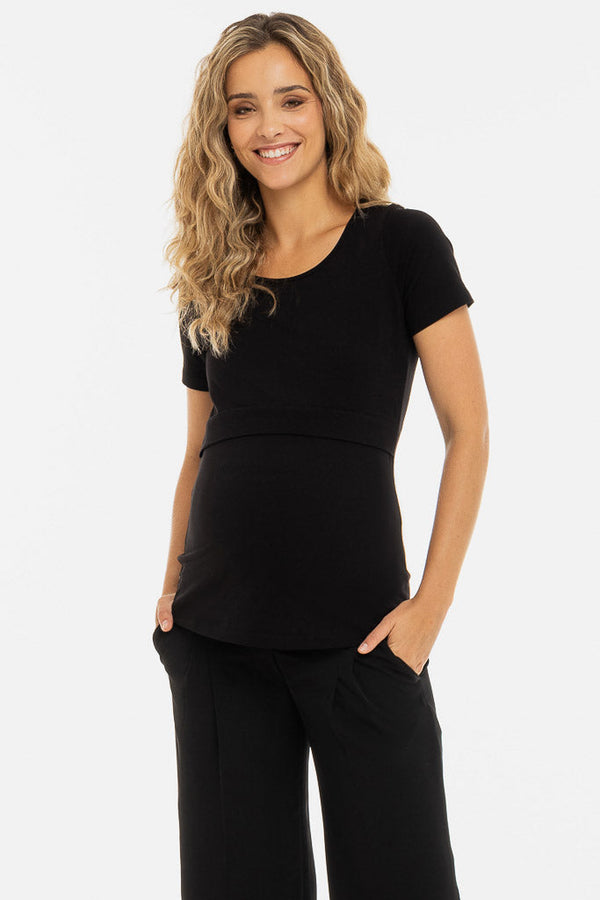 Bavlněné těhotenské a kojící triko