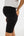Těhotenské krátké legíny s řasením – černé