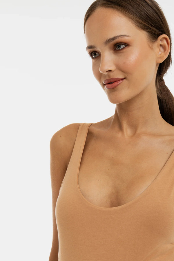 Dvojitý těhotenský overal z bavlny – béžový