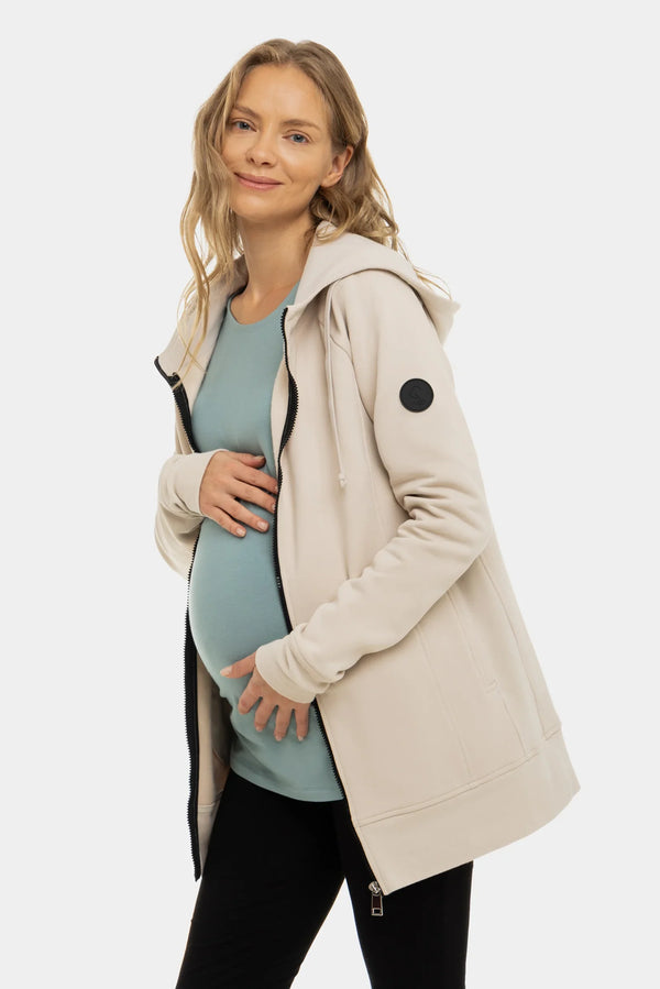 Měkký těhotenský top s řasením z modalu – zelený