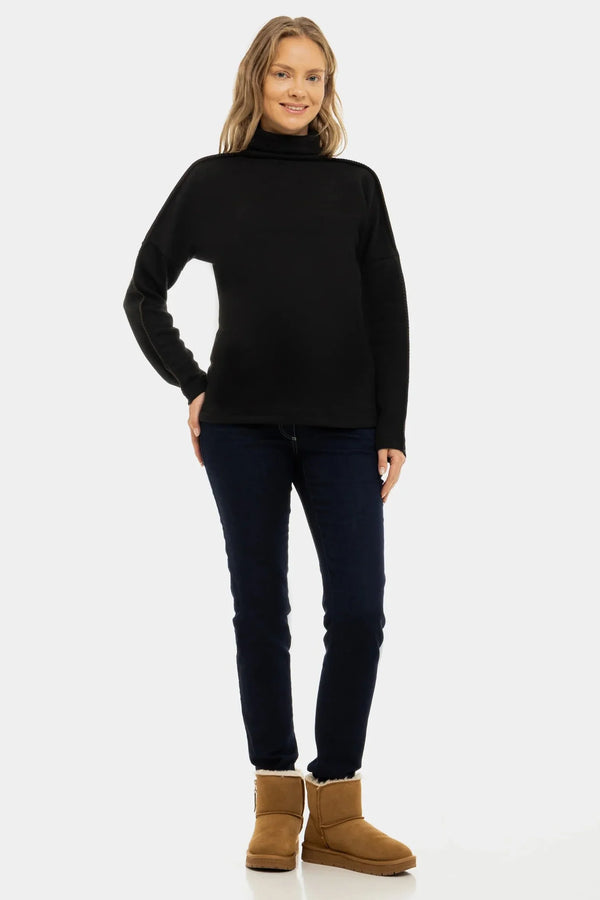 Přiléhavé elastické těhotenské džíny