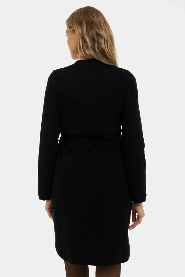 Černé elastické těhotenské a kojicí šaty