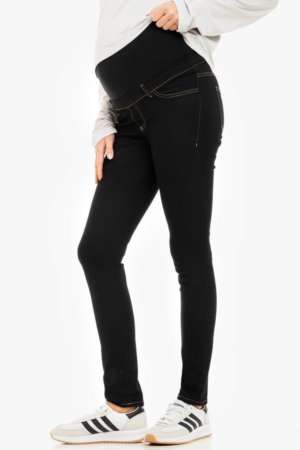 Elastické těhotenské džíny s odnímatelným páskem