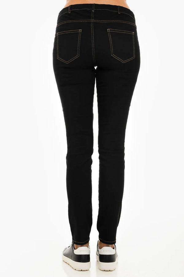 Elastické těhotenské džíny s odnímatelným páskem