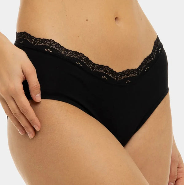 Bavlněné těhotenské bikiny s krajkou