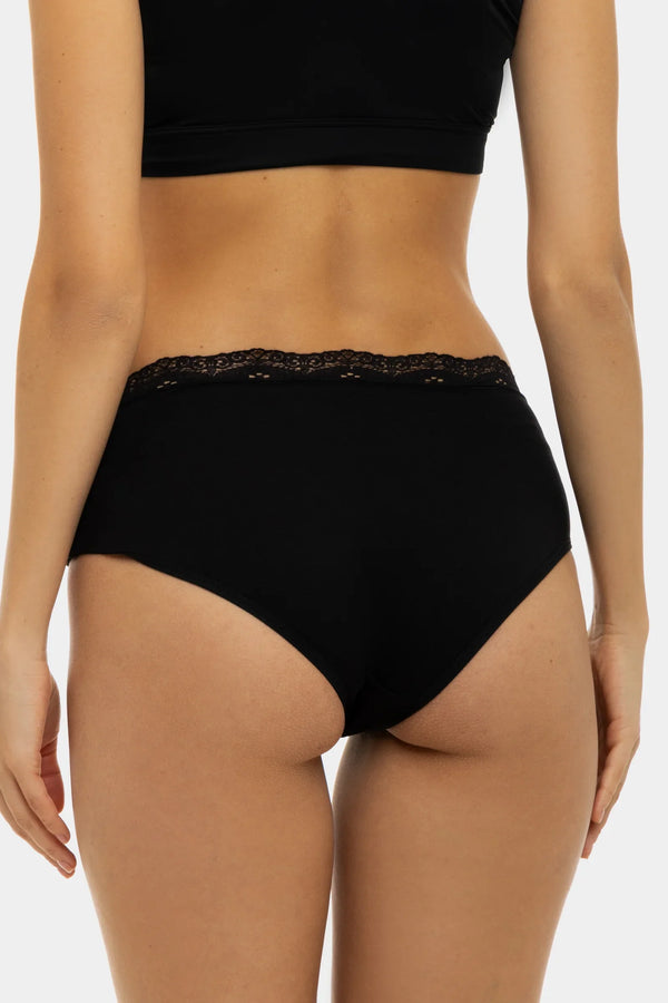 Bavlněné těhotenské bikiny s krajkou