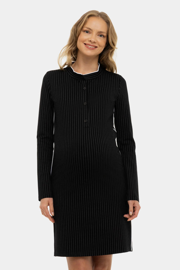 Pruhované těhotenské a kojící šaty