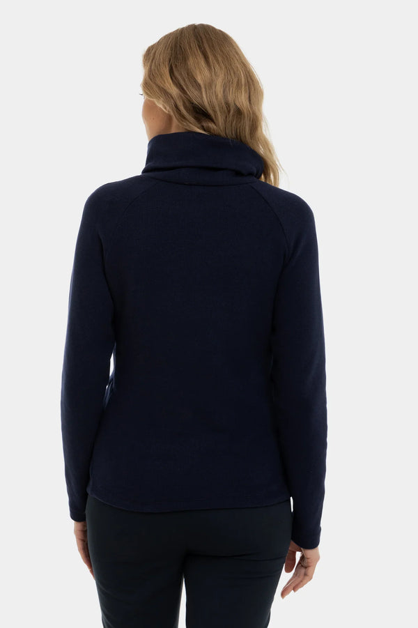 Tmavě modrý pletený těhotenský a kojící svetr