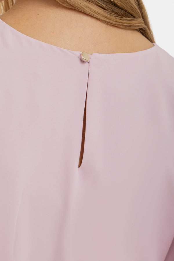Těhotenské plisované společenské šaty – světle růžové