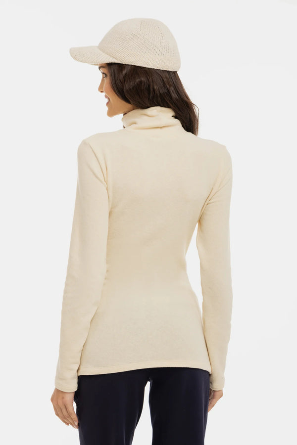 Bavlněný těhotenský a kojicí svetr – ecru