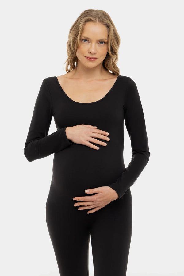 Tvarující těhotenský overal s dlouhým rukávem