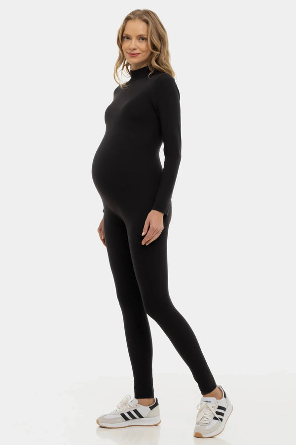 Tvarující těhotenský overal s polo límcem