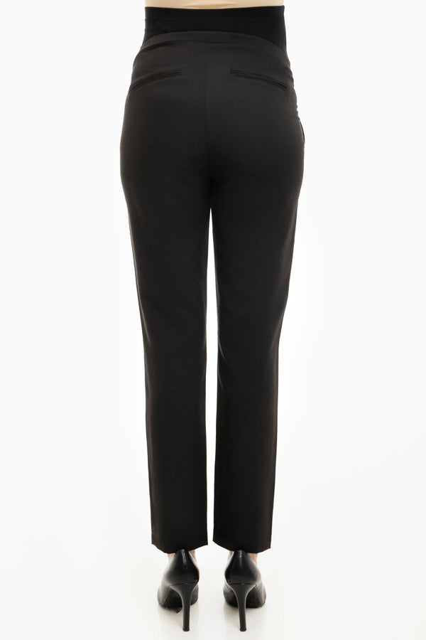 Elegantní černé těhotenské kalhoty