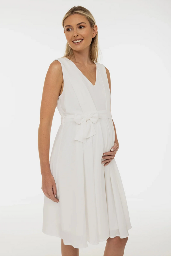 Těhotenské a kojicí svatební šaty s lehkou vzdušnou sukní