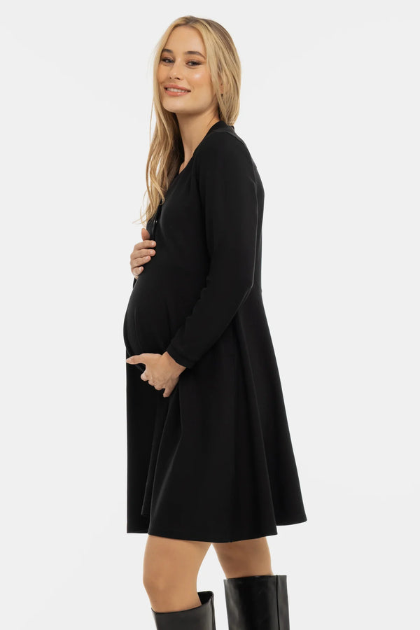 Elastické šaty s patentkami - černé