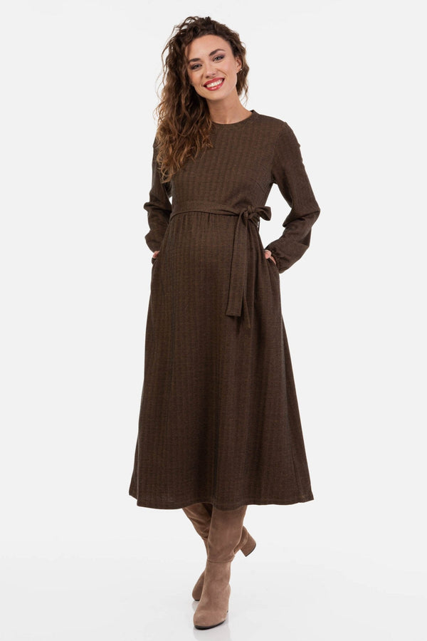 Elegantní dlouhé těhotenské šaty