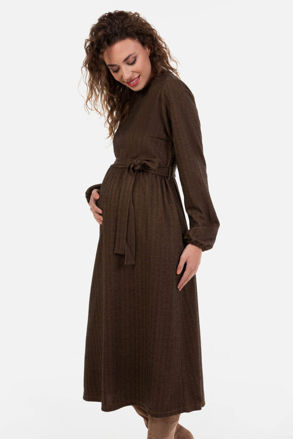 Elegantní dlouhé těhotenské šaty