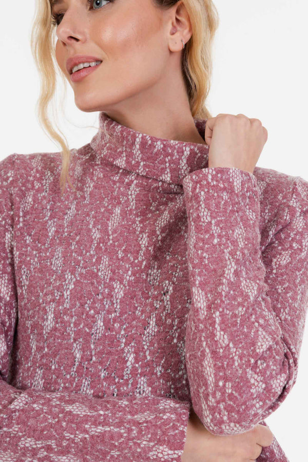 Těhotenské a kojící šaty s pulovrem 2 v 1 – růžové