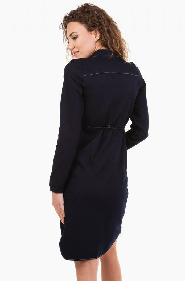 Těhotenské a kojící džínové šaty