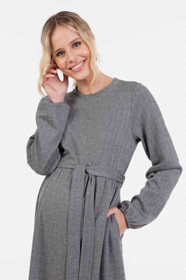 Elegantní dlouhé těhotenské šaty